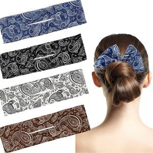 Bandana bow hair tie bun